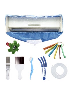 Excefore Mini Split Cleaning Kit 6 PCS AC Fin Comb, AC Evaporator Comb Radiator Repair Clean Tool, with 9FT Drainpipe Support Plates, Wall Mounted Dust Washing AC Clean Kit  - Image 1