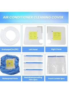 Excefore Mini Split Cleaning Kit 6 PCS AC Fin Comb, AC Evaporator Comb Radiator Repair Clean Tool, with 9FT Drainpipe Support Plates, Wall Mounted Dust Washing AC Clean Kit  - Image 4