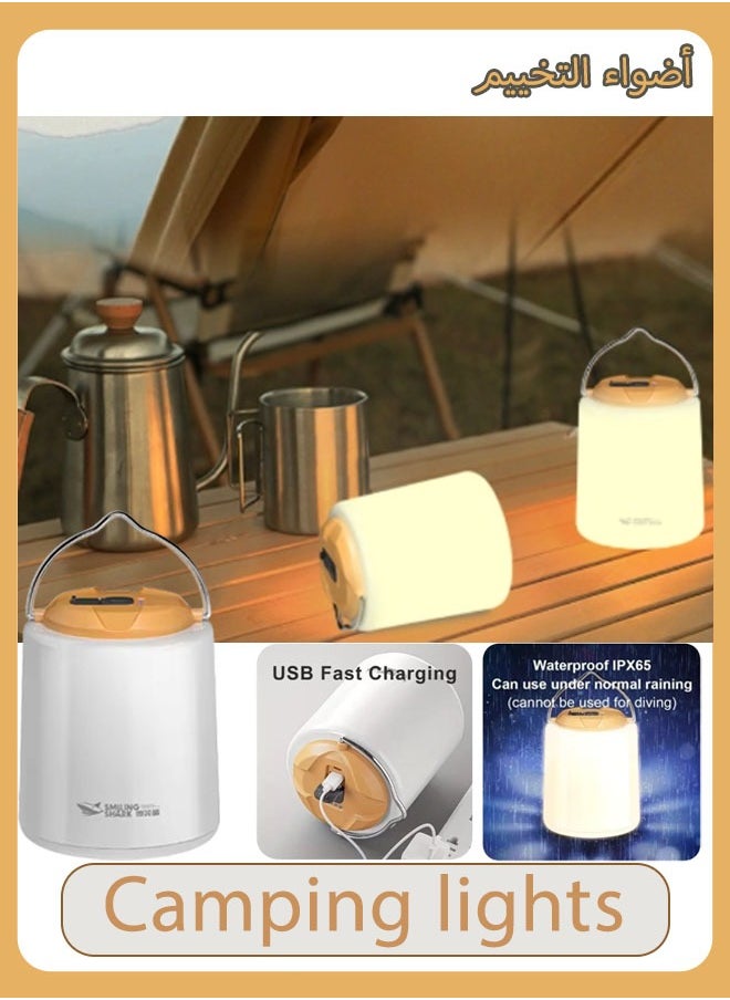 Generic Portable LED Camping Light Waterproof Tent Light Hanging USB Rechargeable Emergency Light ，freefolding Outdoor Camping Lights,Dustproof 2400mah Large Capacity for Outdoor,Hiking,Fishing  - Image 1