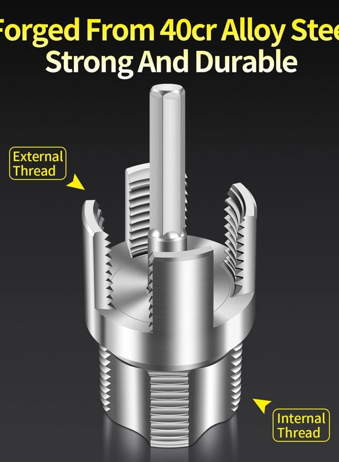 LINGIGAOUT Internal & External Pipe Threading Tool, PVC Pipe Threader, Pipe Threading Tool, 1/2'' 3/4'' Dies Electric Drill Compatible for Home Repair (2PCS) (3/4（DN20)) - Image 3