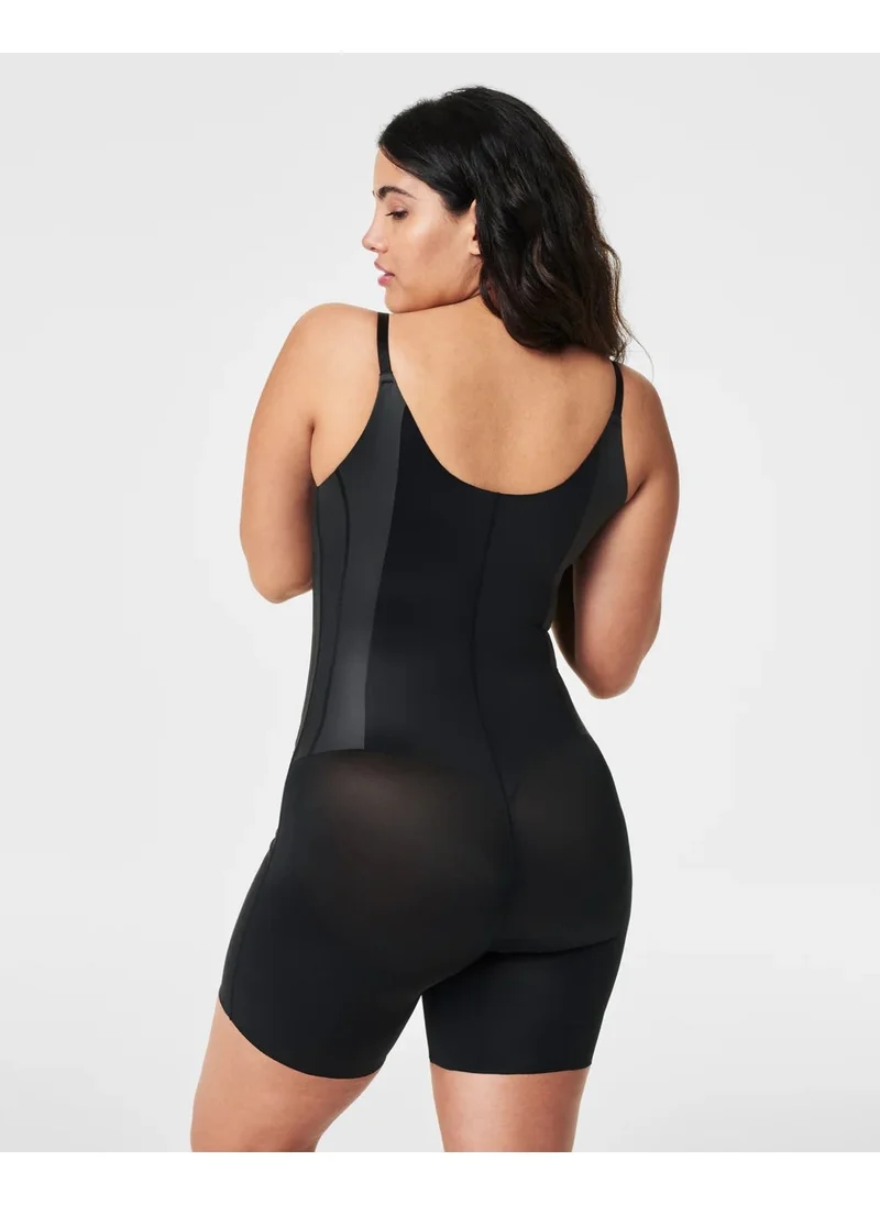 SPANX Spanx 10426R Open Bust Midthigh Bodysuit Very Black