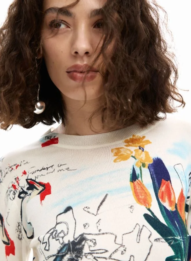 DESIGUAL Multicolour Thin sweater plants for Women | Best Price UAE