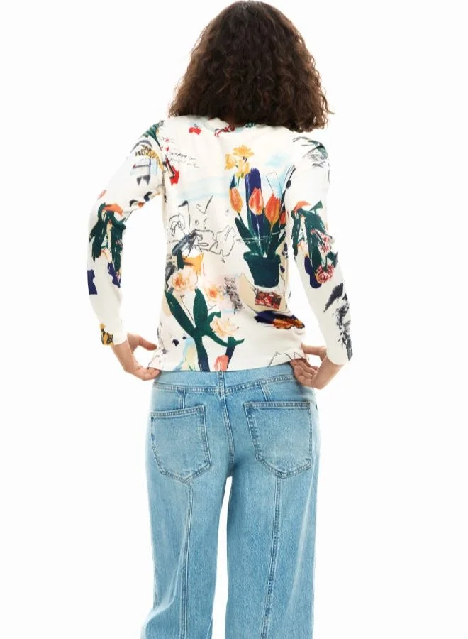 DESIGUAL Multicolour Thin sweater plants for Women | Best Price UAE