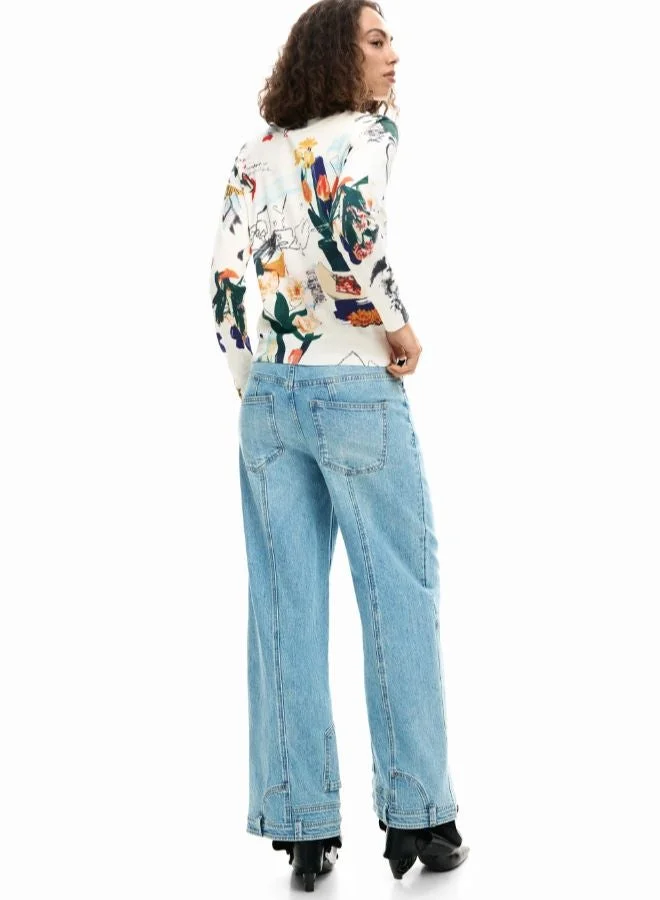 DESIGUAL Multicolour Thin sweater plants for Women | Best Price UAE