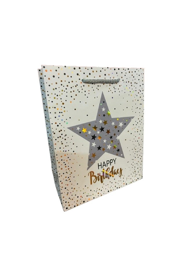 Share the Love Large Matte Birthday Gift Bag with Foil Accents – Premium Wrapping for Special Occasions 