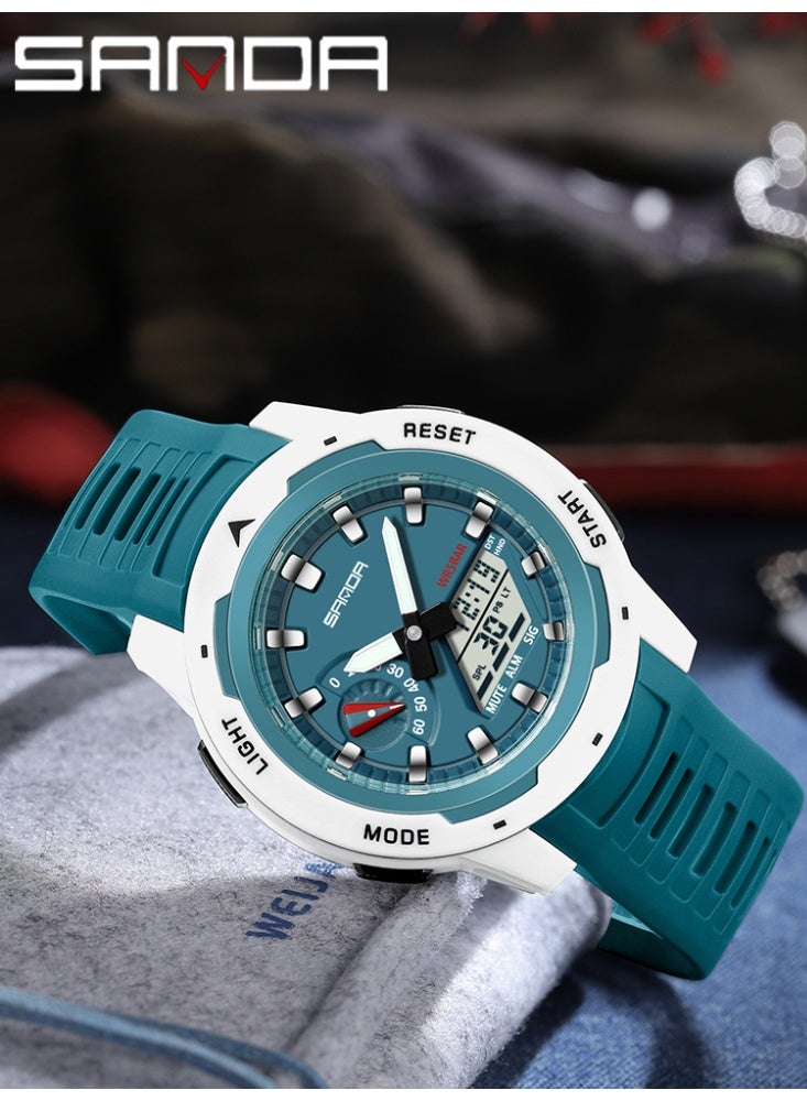 Sanda Fashion Electronic Watch Students Multi-functional Calendar Chronograph Waterproof Luminous Male Cool Digital Watches - Image 2