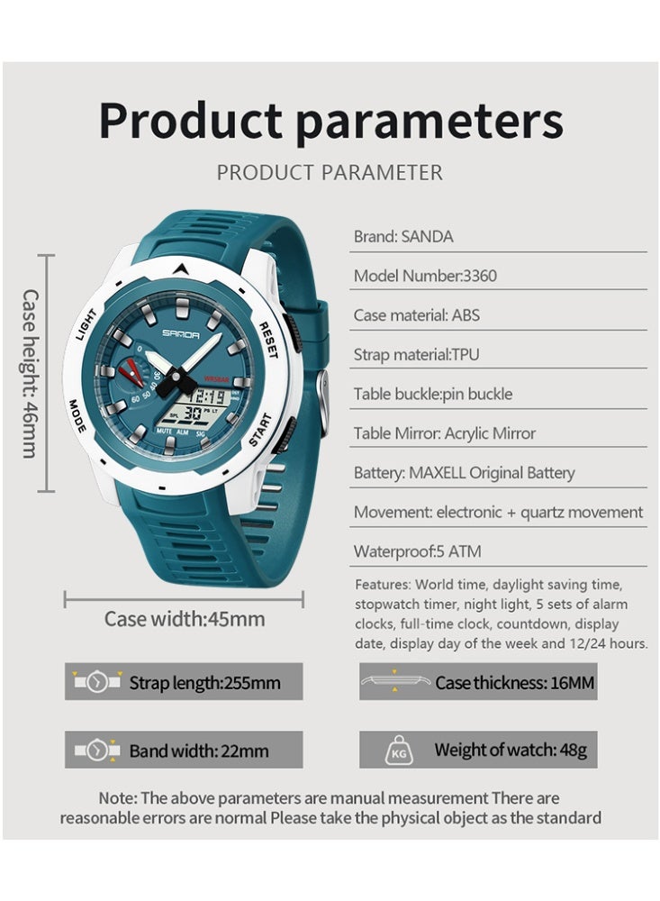 Sanda Fashion Electronic Watch Students Multi-functional Calendar Chronograph Waterproof Luminous Male Cool Digital Watches - Image 4