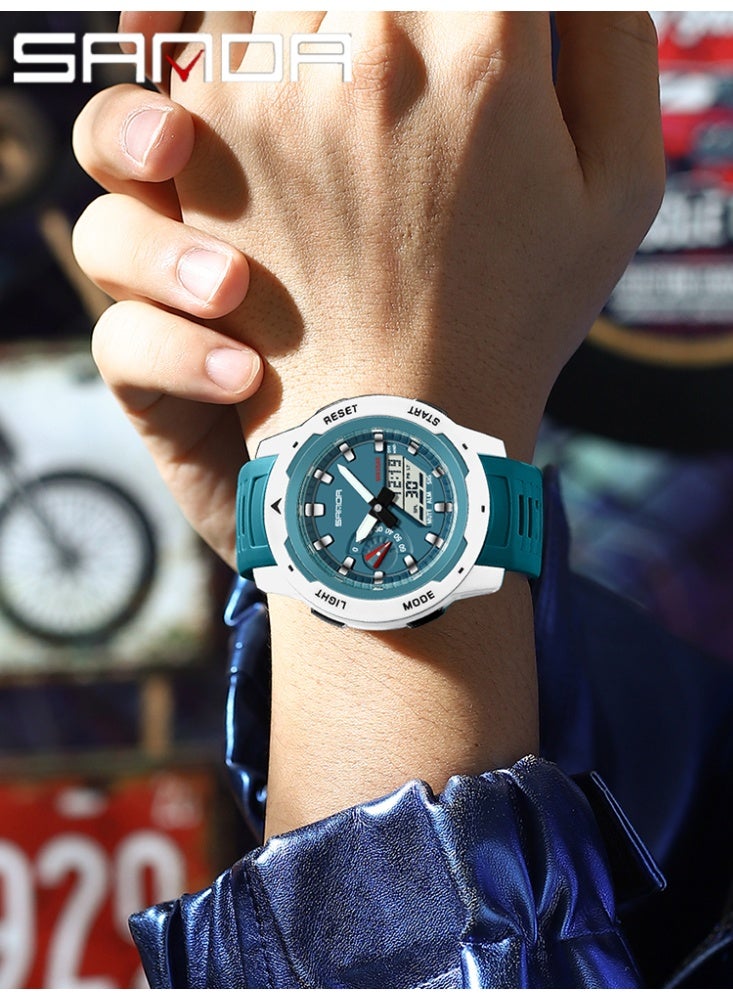 Sanda Fashion Electronic Watch Students Multi-functional Calendar Chronograph Waterproof Luminous Male Cool Digital Watches - Image 3