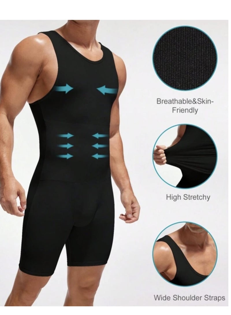 Fstyle Men's Sauna Sweat Suit | Weight Loss Shapewear Boxing Top Shirt Waist Jacket Trainer Workout Shaper Sweatsuit Long Sleeves Men Premium Shapewear Ideal for Boxing, High Intensity Training - Image 2