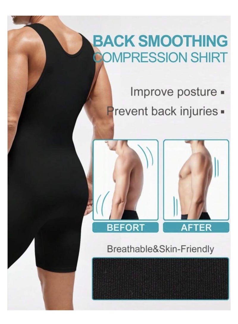 Fstyle Men's Sauna Sweat Suit | Weight Loss Shapewear Boxing Top Shirt Waist Jacket Trainer Workout Shaper Sweatsuit Long Sleeves Men Premium Shapewear Ideal for Boxing, High Intensity Training - Image 3