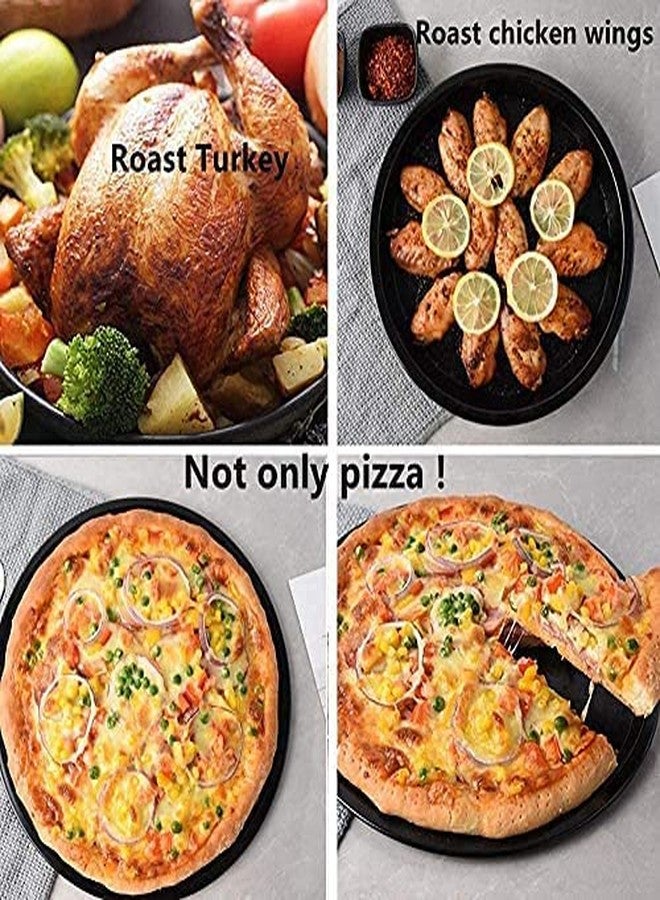 Xacton Carbon Steel Non-Stick Round Pizza Pan | Bake Ware Pizza Pan Used in Microwave Oven, OTG | Baking Tray Plate Pizza Baking Tools - Black (23cm x 23cm x 1.5cm) - Image 5