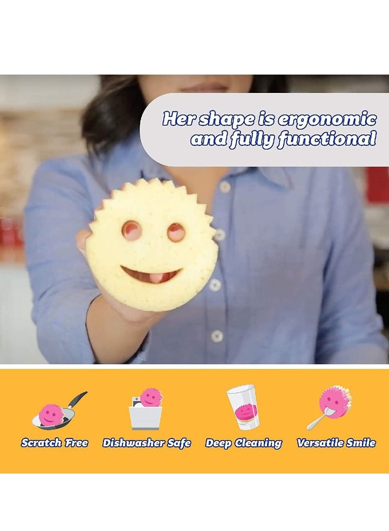 Scrub Daddy Scrub Mommy Dual-Sided Sponge and Scrubber, Scratch-Free Kitchen Cleaning Sponge with ResoFoam and FlexTexture Technology, Super Soft Absorbent and Odor Resistant, 1 Piece - Image 3