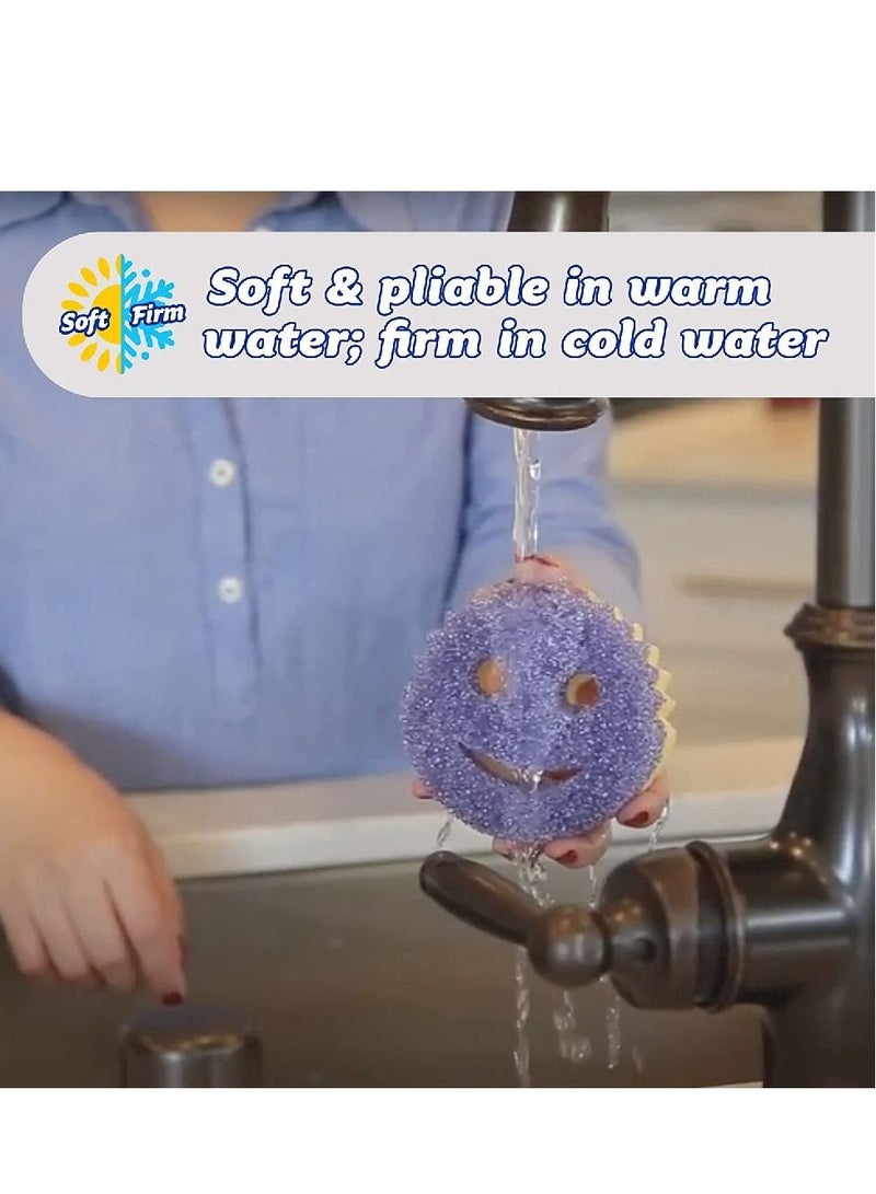 Scrub Daddy Scrub Mommy Dual-Sided Sponge and Scrubber, Scratch-Free Kitchen Cleaning Sponge with ResoFoam and FlexTexture Technology, Super Soft Absorbent and Odor Resistant, 1 Piece - Image 4