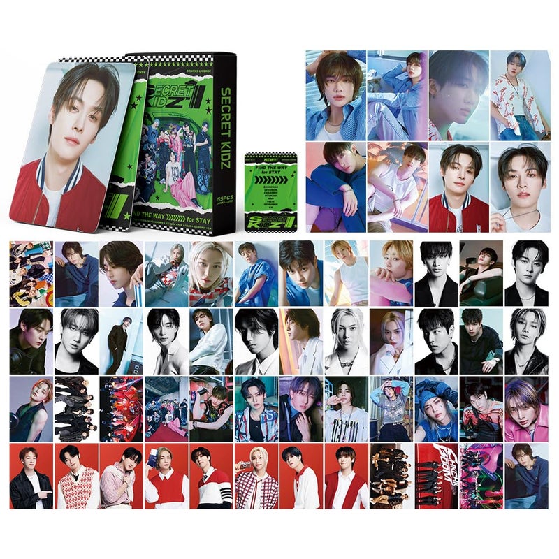 eTel Like 5 Pack/275 Pcs Stray Kids New Lomo Card Photocards Greeting Card with Postcards Box - Image 5