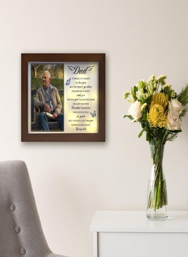 Buioata Memorial Gifts for Loss of Dad, Dad in Heaven LED Memorial Shadow Boxes, Bereavement Gifts for Loss of Father, in Memory of Dad, Loss of Father Sympathy Gift, Remembrance Gifts Fits 4x6 inch Photo - Image 4