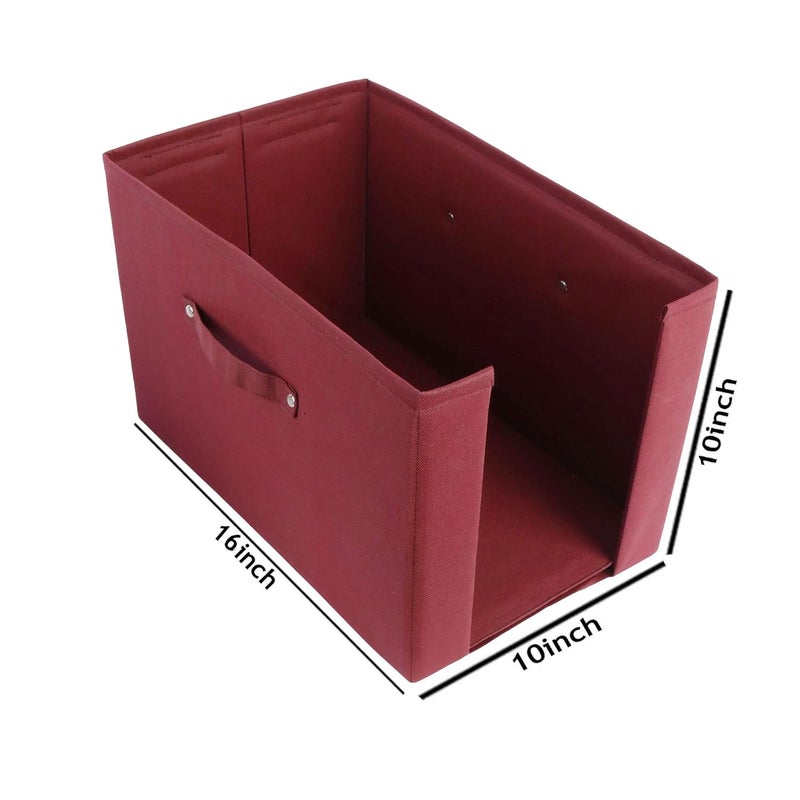 SHREY CREATION Shrey Creation Non Woven Shirt Stacker Cloth Storage Foldable Wardrobecloset Organizer With Handle For Tshirts Shirts Clothes Set of 3MaroonR Green Print - Image 4