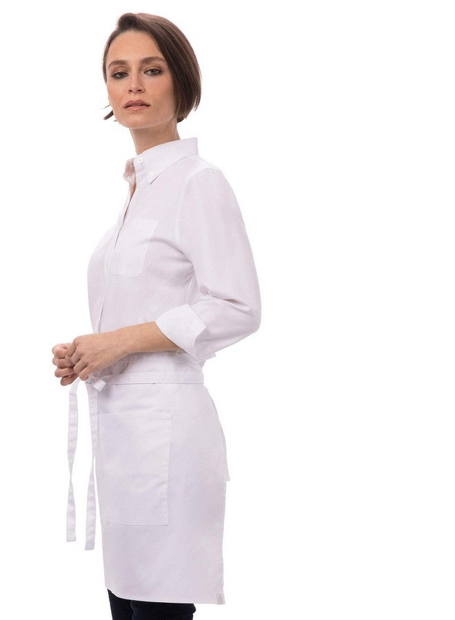 Chef Works Unisex Half Bistro Server Apron, White, One Size - Image 1