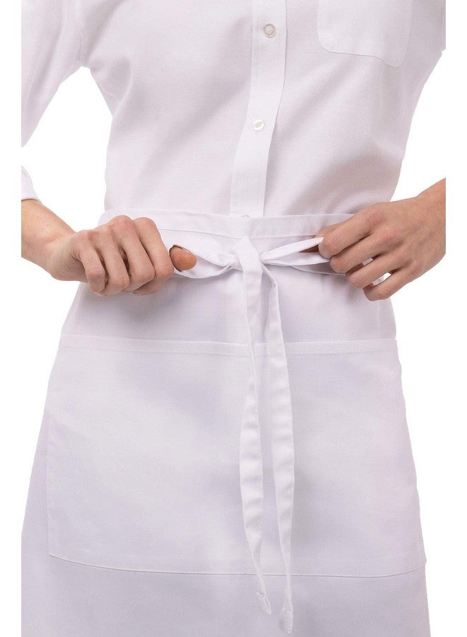 Chef Works Unisex Half Bistro Server Apron, White, One Size - Image 3