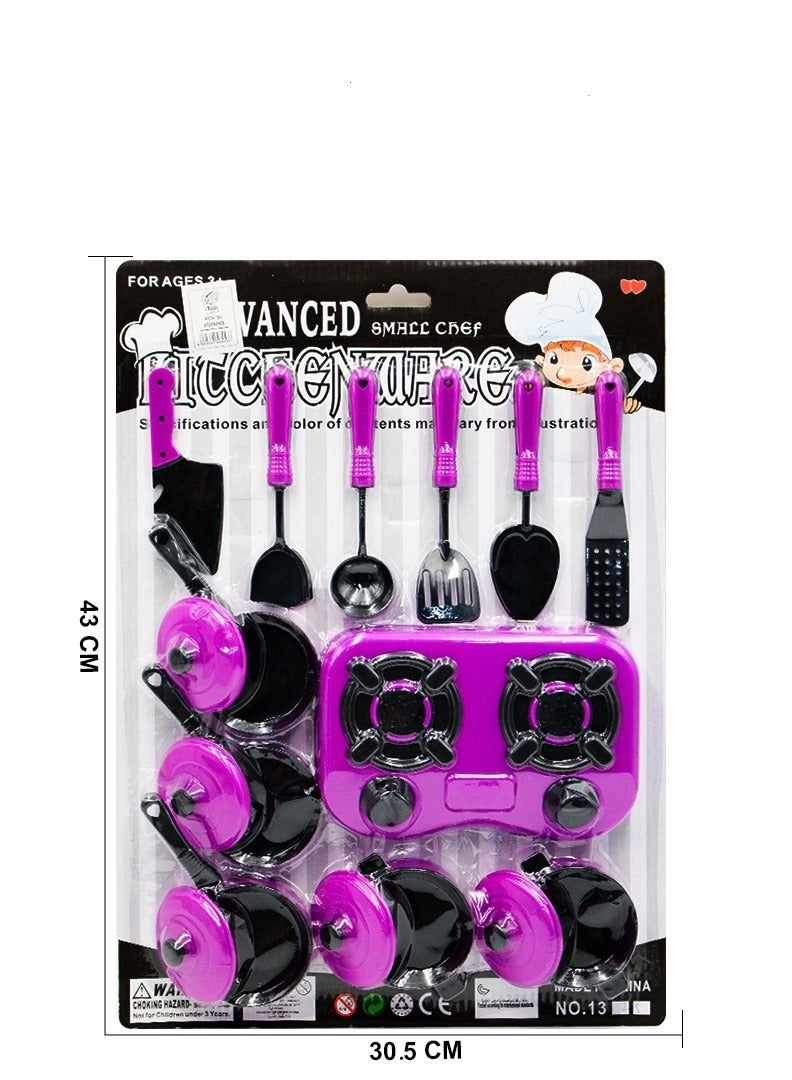 Advanced Kitchenware Play Set – 18-Piece Mini Cooking Toy Kit for Kids