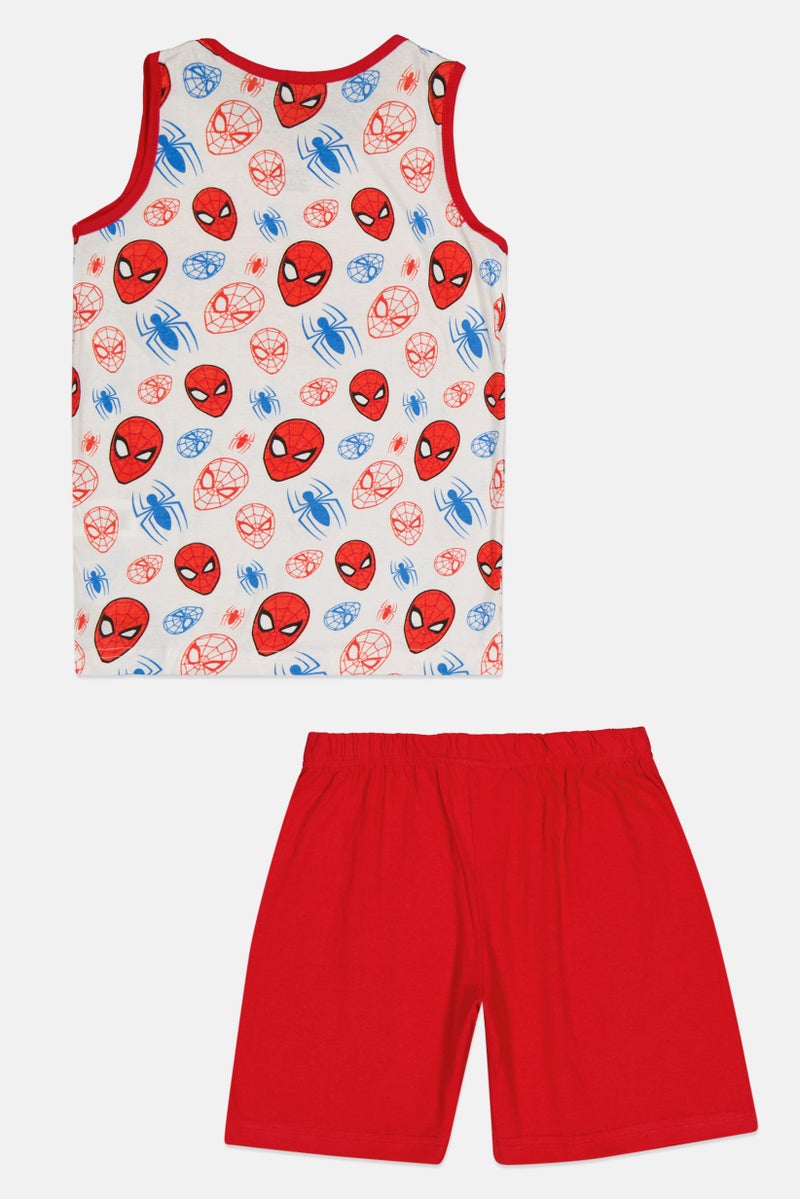 MARVEL Kids Boy 2 Pieces Spiderman Top And Bottom Pajama Set, Multicolor - Image 2