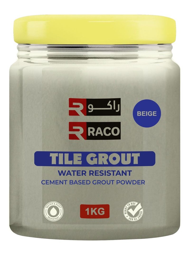 RACO - RACO Cement Tile Grout for Filling Tile Joints 1KG Beige - Image 1