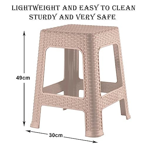Kuber Industries Round Strong Plastic Stool or Bathroom seat (Pink) (F_26_KUBMART016936) - Image 3