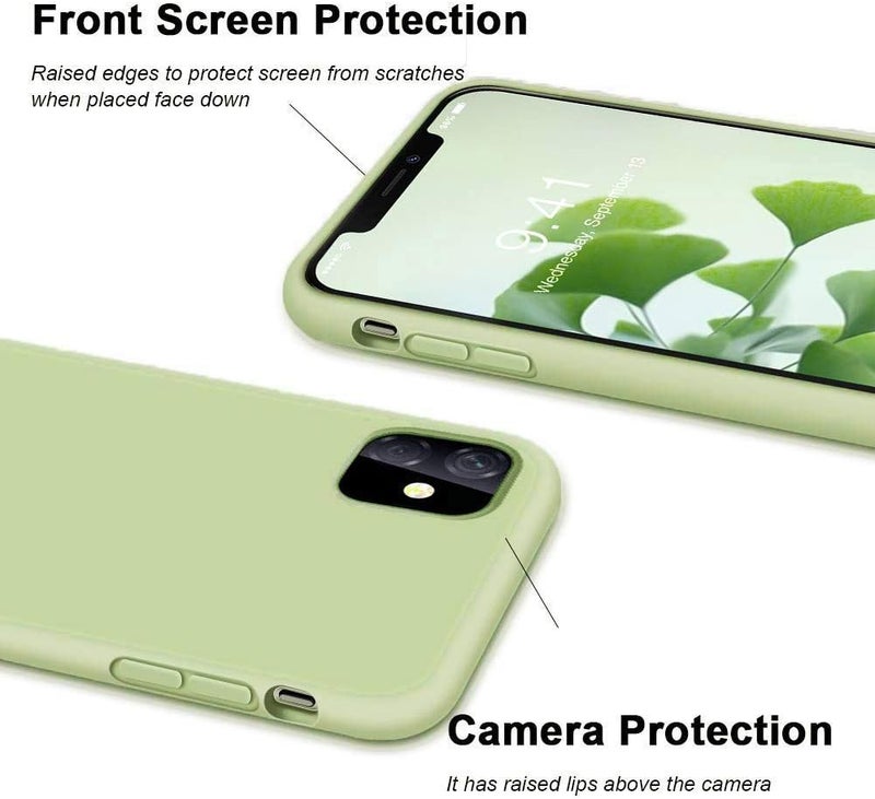 3إي غطاء حماية بلاستيكي ناعم غير لامع من مادة TPU لهاتف Apple Iphone 11، أخضر فاتح - Image 2