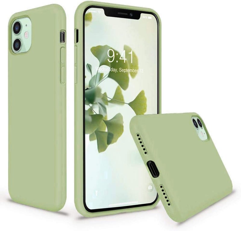 3إي غطاء حماية بلاستيكي ناعم غير لامع من مادة TPU لهاتف Apple Iphone 11، أخضر فاتح - Image 1