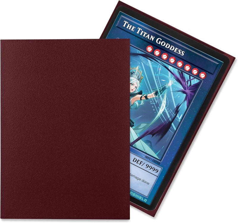 TitanShield (150 Sleeve/Bordeaux Red) Small Japanese Sized Trading Card Sleeves Deck Protector for Yu-Gi-Oh, Cardfight!! Vanguard & More - Image 2