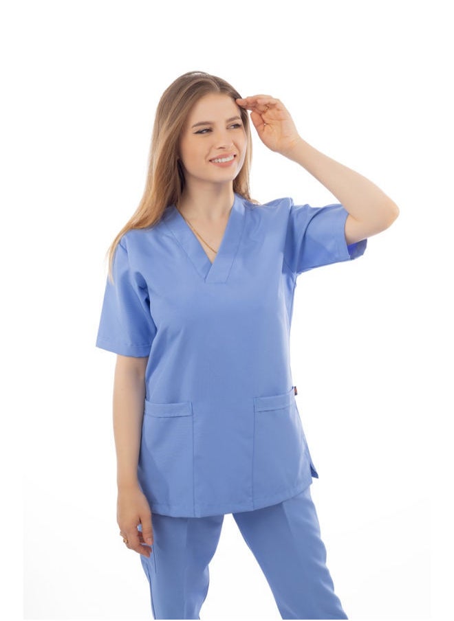 APEX Royal Blue Classic Female Scrub  - Image 1