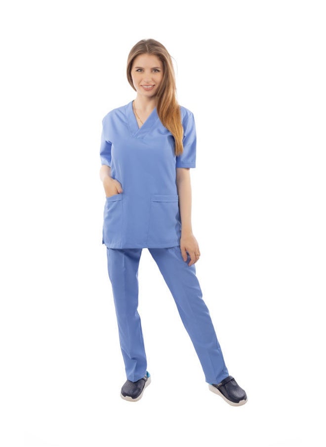 APEX Royal Blue Classic Female Scrub  - Image 2