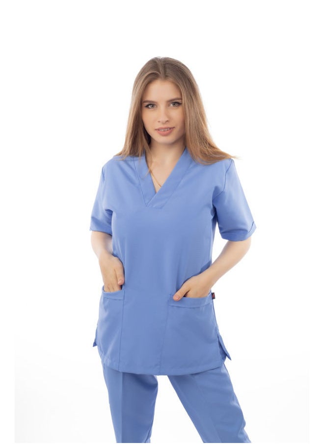 APEX Royal Blue Classic Female Scrub  - Image 3