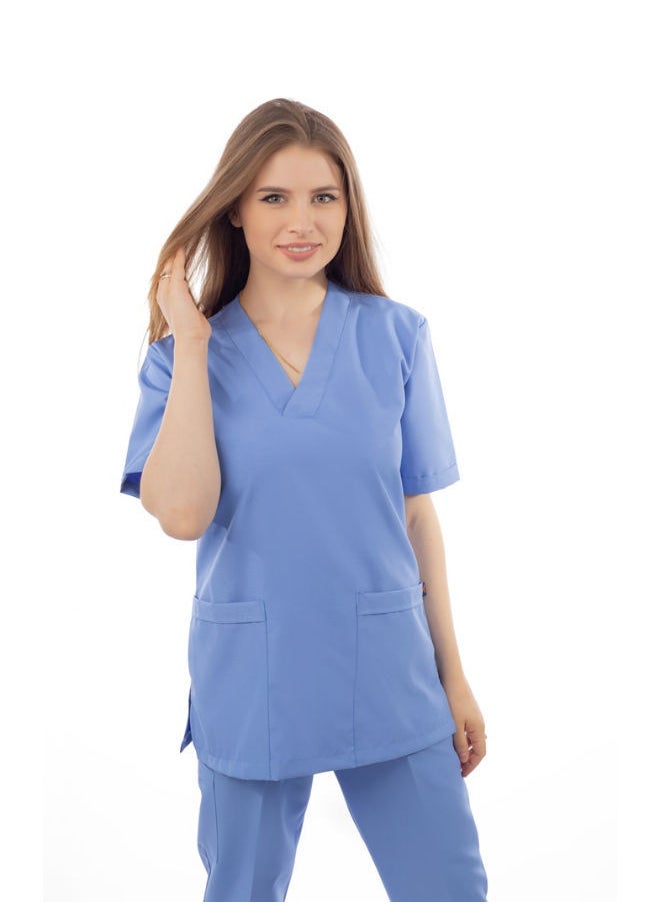 APEX Royal Blue Classic Female Scrub  - Image 4