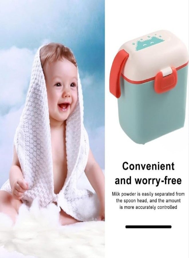 SHOPECOM Baby Milk Powder Box|Baby Milk Powder Container Box with Carry Handle and Spoon Set BPA Free, Air Tight Leak Proof, Portable First Feed Box, Multi-Functional Formula Box for Babies Kids - Image 4