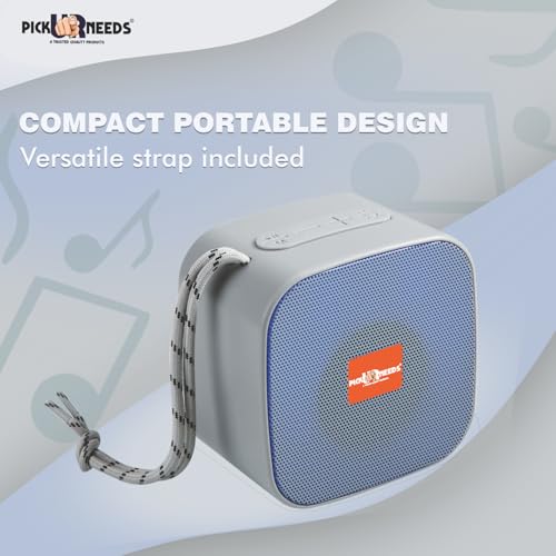 Pick Ur Needs Wireless Rechargeable Portable Bluetooth Speaker | Water Proof | Splash Proof | Premium Speaker Compatible with All Mobile Phone (Gray) - Image 5