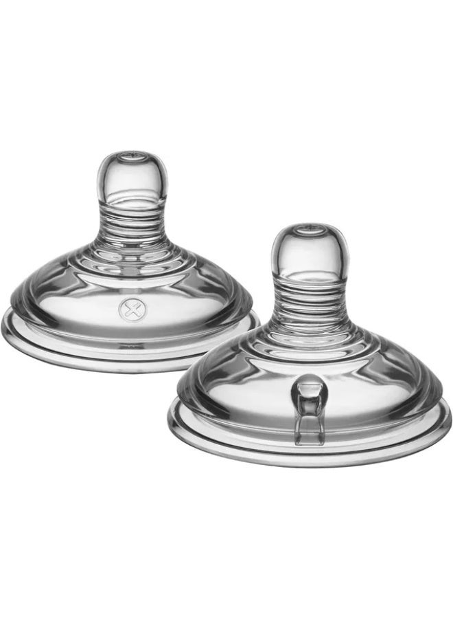 Tommee Tippee UK Tommee Tippee - Natural Start Baby Bottle Teats - Clear - Pack of 2