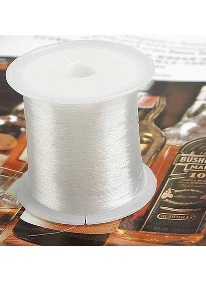 GoodTool Transparent Fishing Line Nylon Fishing Line Professional Fishing Line Clear Invisible Hanging Wire Fishing Cord for Hanging Decorations Beading Crafts Kite 500Mx0.4 mm - Image 2