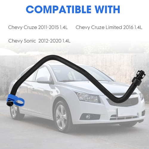 Ozikutech Radiator Coolant Hose Compatible with 2011-2015 Chevrolet Cruze, 2012-2020 Sonic, Premium Radiator Hose Replacement OEM# 13251447 Coolant By-pass Hose - Image 2