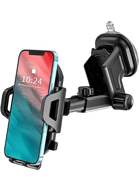 Universal 360° Car Phone Holder Mount for Dashboard, Windshield & Rearview Mirror | Hands-Free Mobile Stand Compatible with iPhone & Android Smartphones