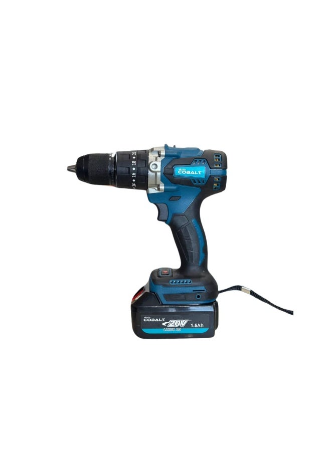 Cobalt Battery Drill Hammer 20 Volt Blue 27x37x10 cm - Image 2
