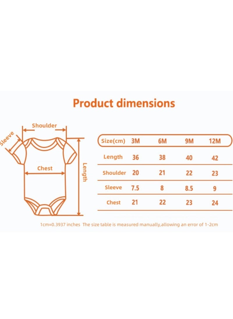 RedMapleTEK Baby Pure Cotton Jumpsuit Short-sleeved Crawling Suit Three-piece Set  - Image 2