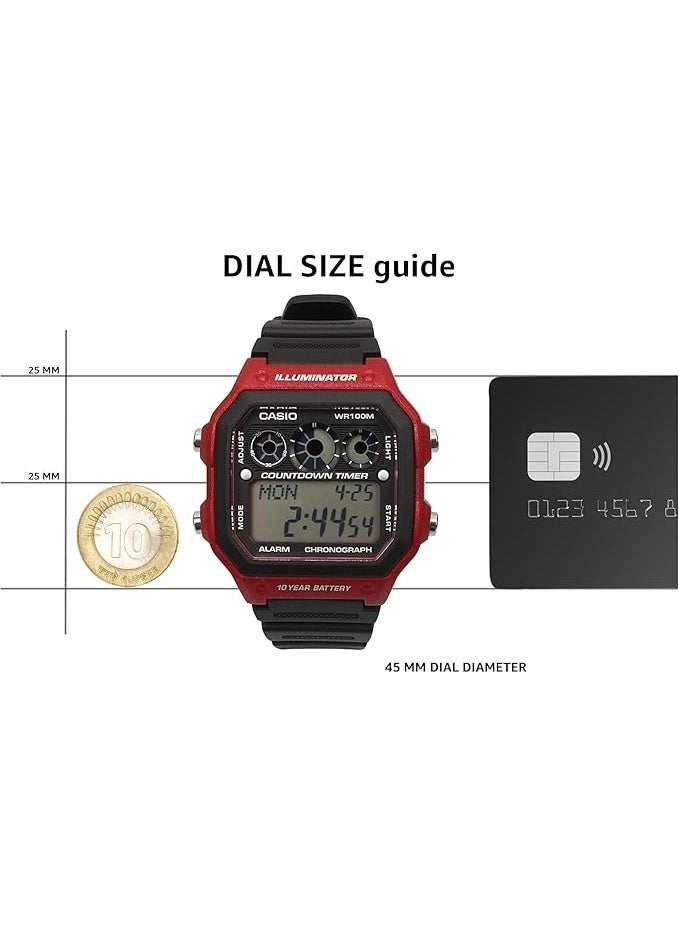 CASIO Resin Digital Watch AE-1300WH-4AVDF - Image 4