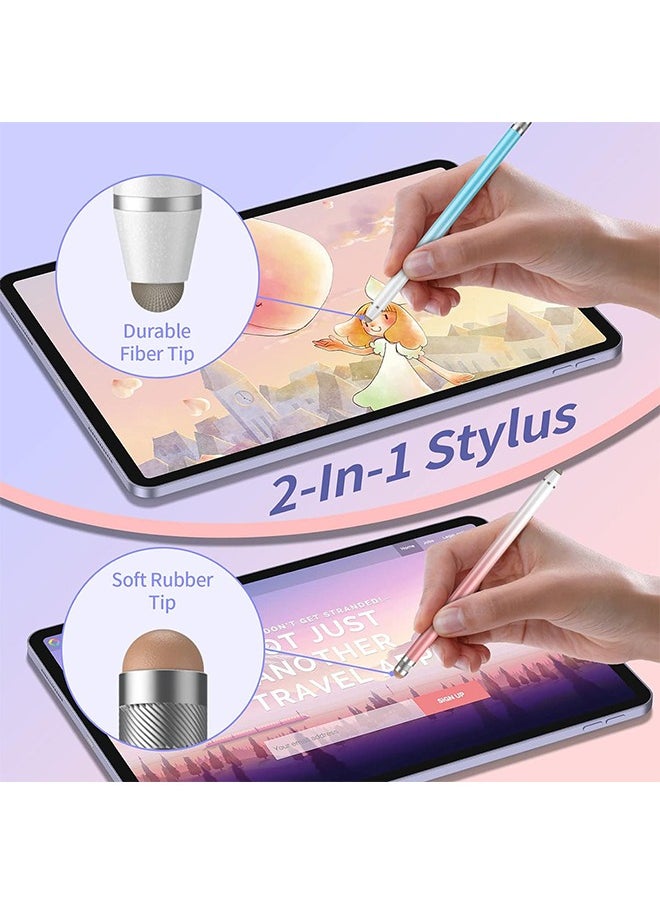 Generic - 2PCS Stylus Pens For Touch Screens, Pen iPhone/iPad/Tablet Android/Microsoft Surface, Compatible With All Screens(White Pink/White Purple) - Image 1