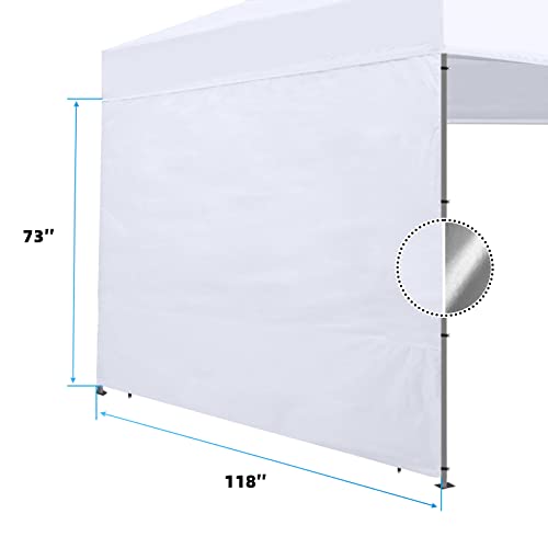 Joramoy Instant SunWall for 10x10 Pop Up Canopy, Canopy Walls 10x10 for Outdoor Instant Canopies,1 Pack Sidewall Only (White) - Image 2