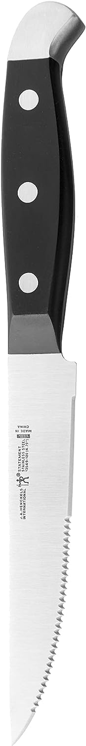 HENCKELS Statement Razor-Sharp Steak Knife Set of 4, German Engineered Informed by 100+ Years of Mastery, Black/Stainless Steel - Image 3