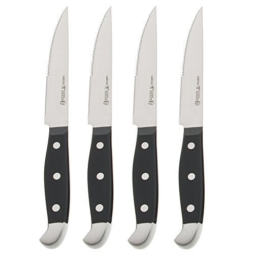 HENCKELS Statement Razor-Sharp Steak Knife Set of 4, German Engineered Informed by 100+ Years of Mastery, Black/Stainless Steel - Image 1