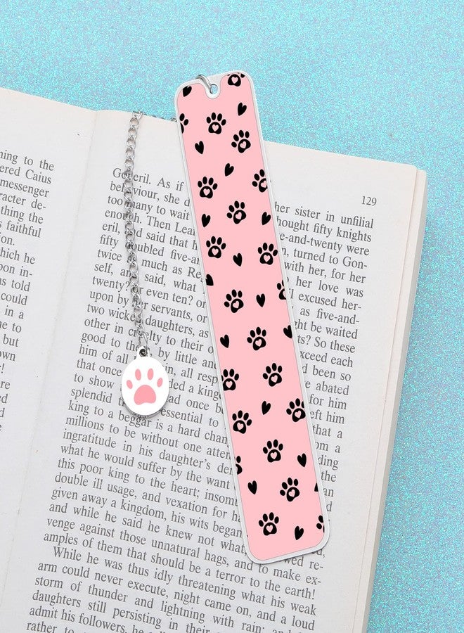 NUBARKO Pink Cat Bookmarks Easter Basket Stuffers Bookmark Lover Gifts for Women Cat Lovers, Cute Bookmarks Pink Stuff Book Marks for Reading Women Girls, Black Cats Themed Gifts for Book Lovers Readers Woman - Image 3