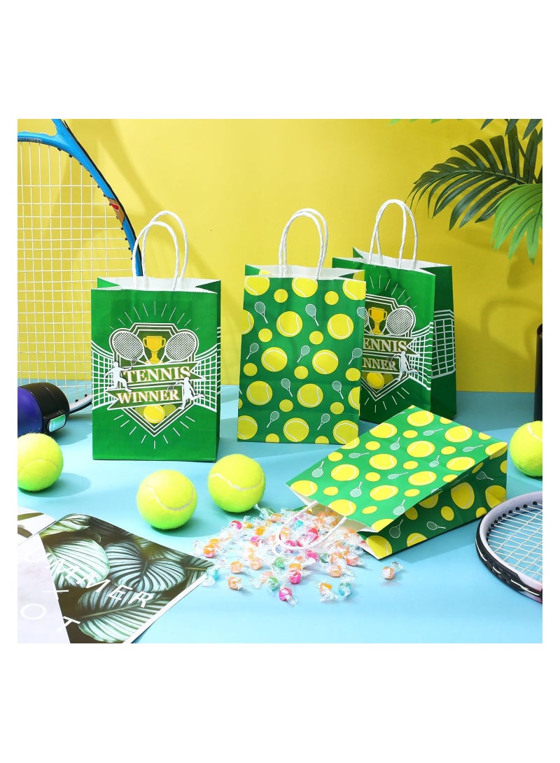 SYOSI 30 Pcs Baseball Party Candy Favor Bags Basketball Tennis Party Bags Baseball Tennis Gift Goodie Favor Bags Treat Candy Goody Bags Party Decorations Birthday Bag with Handle for Sports Theme - Image 4