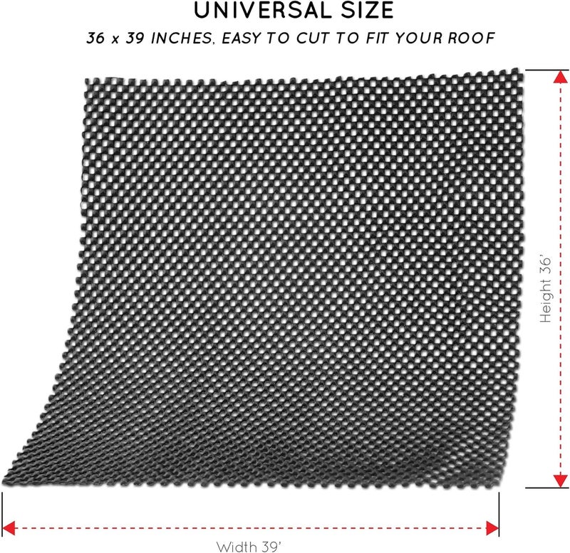 Reliable ROOF CARGO BAG PROTECTIVE MAT for Car Roof Storage Bags with EXTRA PADDING and GRIP Place the car roof mat under any rooftop cargo bag TOP UNIVERSAL ROOF RACK PAD for PROTECTION from Car Roof Racks - Image 5
