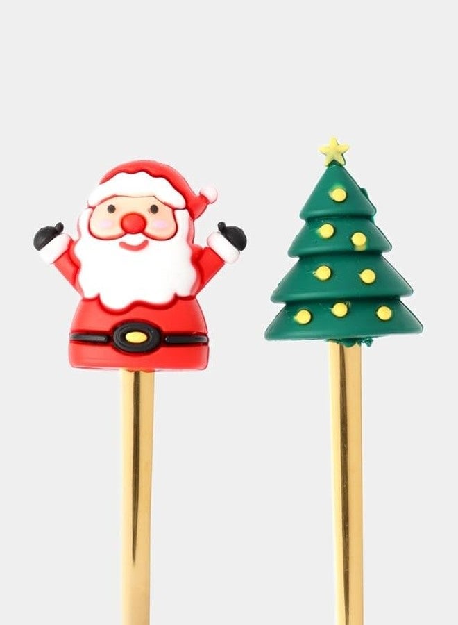Teraabliss Christmas Theme 2pcs Stainless Steel Spoon & Fork Gift Set - Image 3